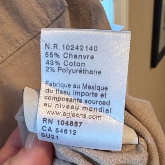 Ag Adriano Goldschmied Men's Tan Shirt Jacket - Picture 8 of 9